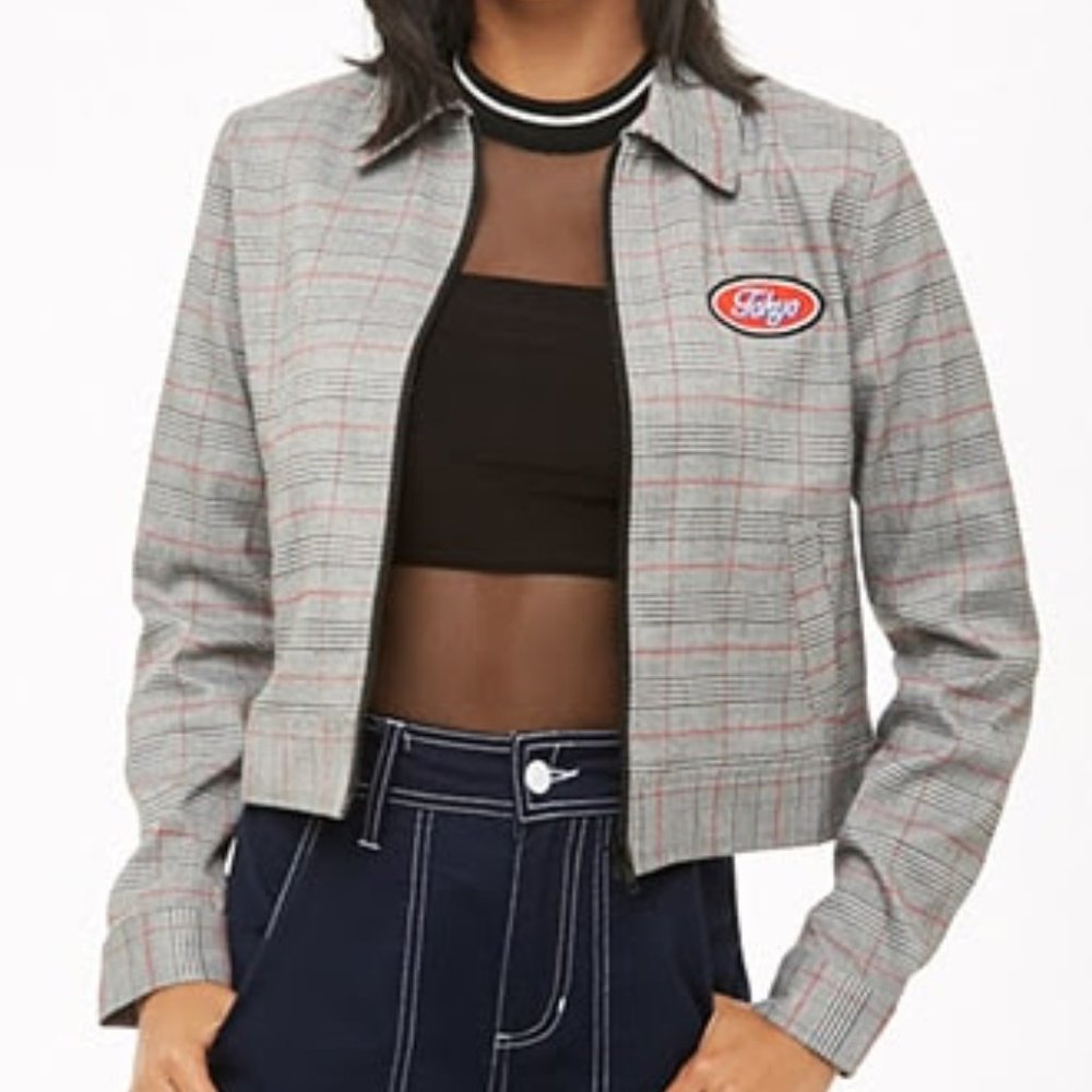 🔥 Retro Plaid Zip Utility Jacket